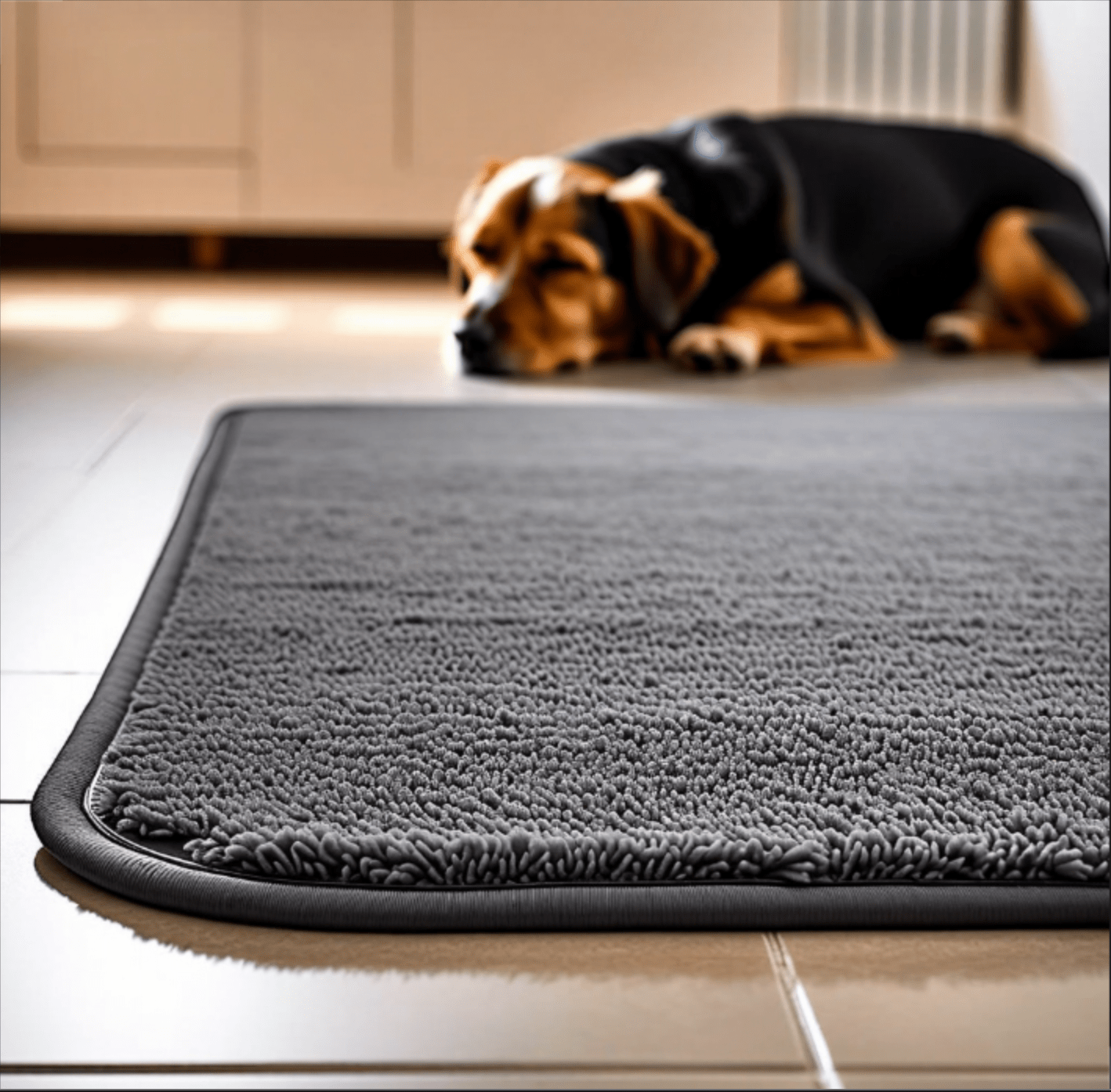 L'Original Tapis magique Ultra Absorbant Rouge Gris